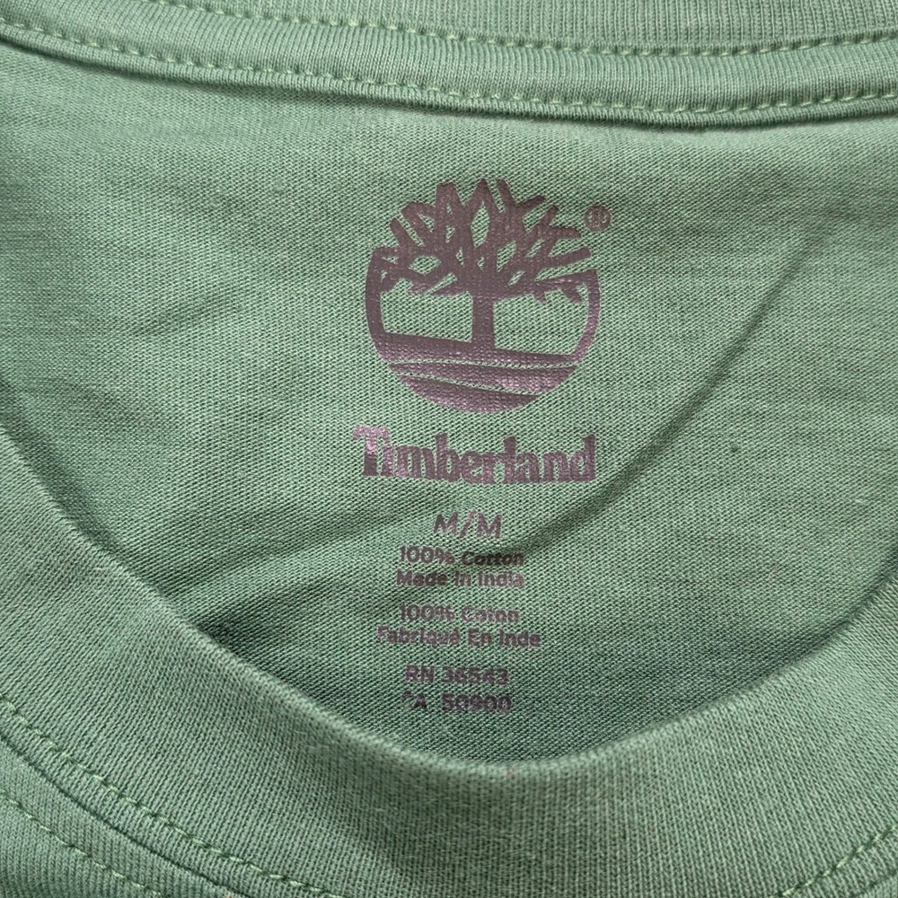 Timberland NH Base Camp Graphic T-Shirt Men's Size M Green Cotton Crew Neck NEW - Picture 3 of 7